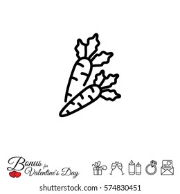 Web line icon. Carrot