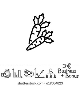 Web line icon. Carrot