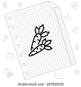 Web line icon. Carrot