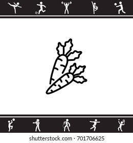 Web line icon. Carrot