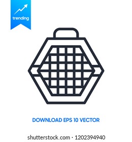 Web line icon. Carrying animals. Pet carrier for traveling.