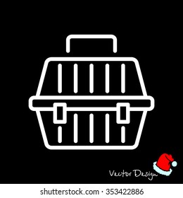 Web line icon. Carrying animals. Pet carrier for traveling.