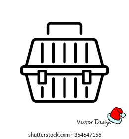 Web line icon. Carrying animals. Pet carrier for traveling.
