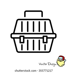 Web line icon. Carrying animals. Pet carrier for traveling.