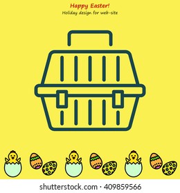 Web line icon. Carrying animals. Pet carrier for traveling.