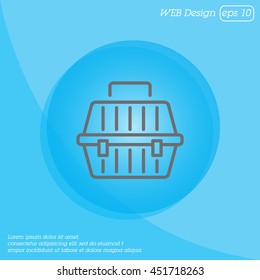 Web line icon. Carrying animals. Pet carrier for traveling.