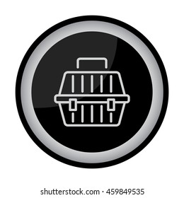 Web line icon. Carrying animals. Pet carrier for traveling.
