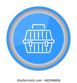 Web line icon. Carrying animals. Pet carrier for traveling.