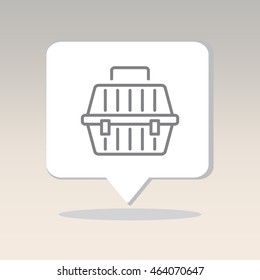 Web line icon. Carrying animals. Pet carrier for traveling.