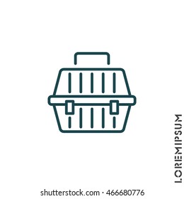 Web line icon. Carrying animals. Pet carrier for traveling.