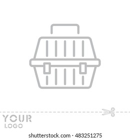 Web line icon. Carrying animals. Pet carrier for traveling.