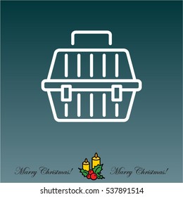 Web line icon. Carrying animals. Pet carrier for traveling.
