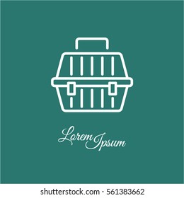 Web line icon. Carrying animals. Pet carrier for traveling.