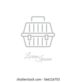 Web line icon. Carrying animals. Pet carrier for traveling.
