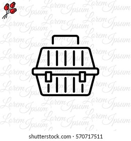 Web line icon. Carrying animals. Pet carrier for traveling.