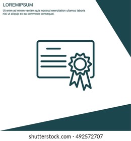 Web line icon. Charter, certificate