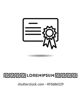 Web Line Icon. Charter, Certificate