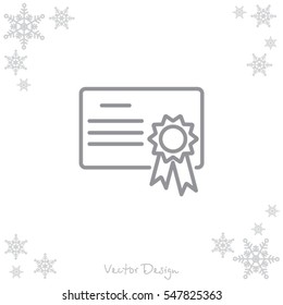 Web Line Icon. Charter, Certificate