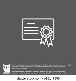 Web line icon. Charter, certificate