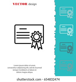 Web line icon. Charter, certificate