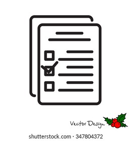 Web line icon. Checklist