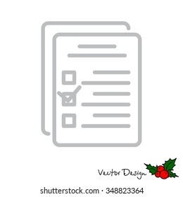 Web line icon. Checklist