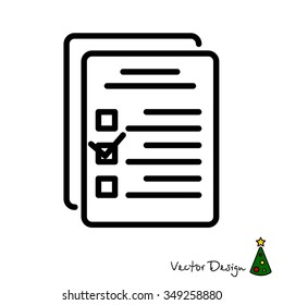 Web line icon. Checklist