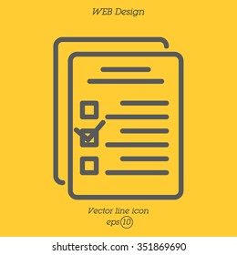 Web line icon. Checklist