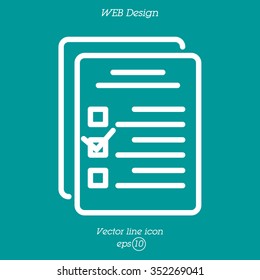 Web line icon. Checklist