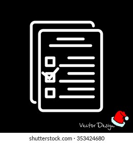 Web line icon. Checklist