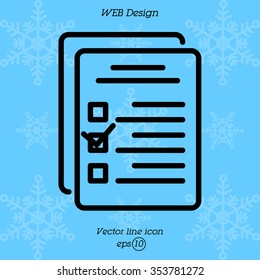 Web line icon. Checklist