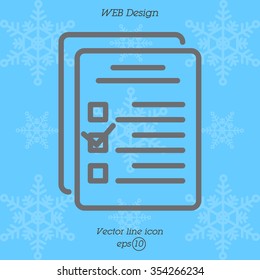 Web line icon. Checklist