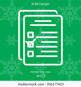 Web line icon. Checklist