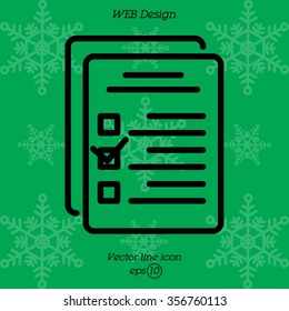 Web line icon. Checklist