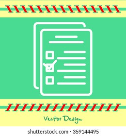 Web line icon. Checklist