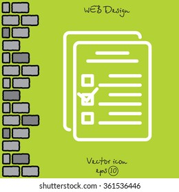 Web line icon. Checklist