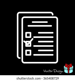 Web line icon. Checklist