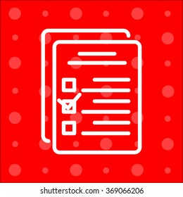 Web line icon. Checklist