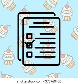 Web line icon. Checklist