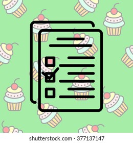Web line icon. Checklist