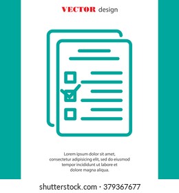 Web line icon. Checklist