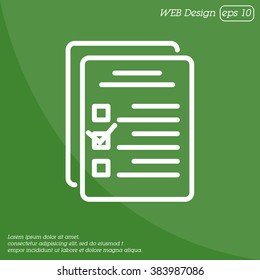 Web line icon. Checklist