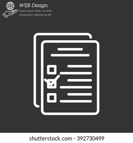 Web line icon. Checklist