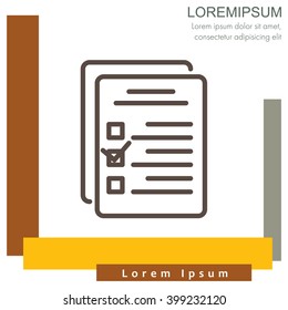Web line icon. Checklist