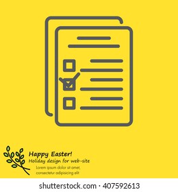 Web line icon. Checklist