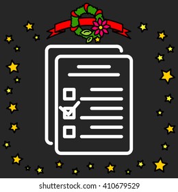 Web line icon. Checklist