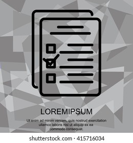 Web line icon. Checklist