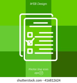 Web line icon. Checklist
