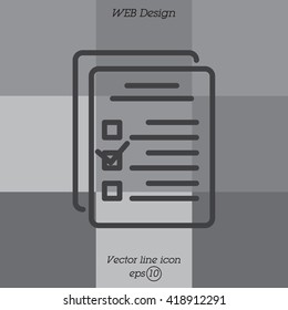 Web line icon. Checklist