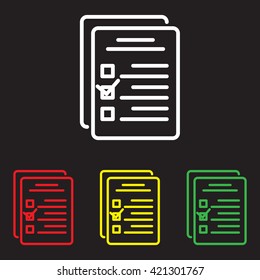 Web line icon. Checklist